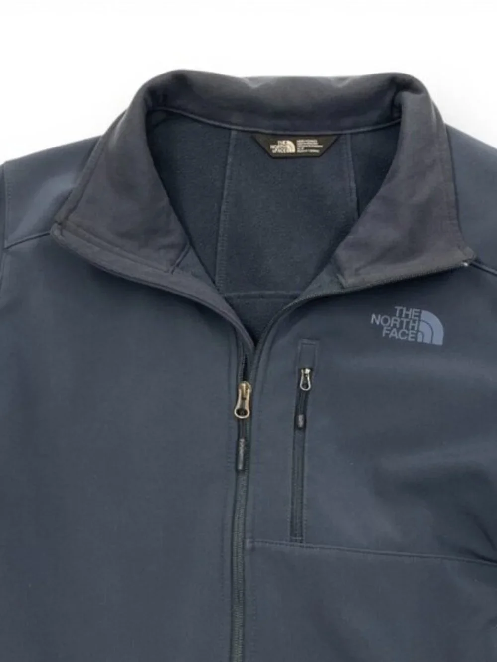 The North Face Windwall Softshell Blue Full Zip Fleece Lined Jacket Men's M